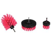 SIXTOL CAR DETAILING DRILL BRUSH PINK 3 | Set di 3 spazzole rotanti rosa per trapano | Pulizia auto e superfici dure