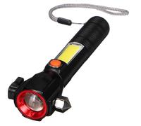SIXTOL CAR LAMP SAFETY | Lampada di sicurezza per auto | COB LED | 300lm | calamita | taglierina cinghia | USB