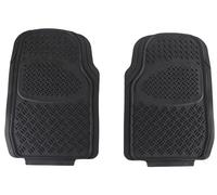SIXTOL CAR MAT Uni Set 1 | Tappetini universali in gomma | per sedili anteriori | 2 pezzi | ritagliabili | Protezione da sporco e acqua | Nero