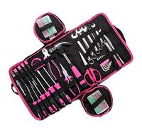 SIXTOL HOME PINK 120 pezzi in un set di attrezzi | Cassetta degli attrezzi per la casa da donna | regalo ideale per donne artigiani, artigiani, set di attrezzi