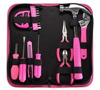 SIXTOL HOME PINK 20 | 20 pezzi in un set di attrezzi | Cassetta degli attrezzi per la casa da donna | regalo ideale per donne artigiani
