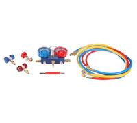 SIXTOL Mechanic AC Tester 1 | Set di Test per climatizzatori | Set manometri | Tester di Tenuta | R12 R134a R22 | Servizio Aria condizionata Auto | Attacco rapido da 1/4" | Valigia