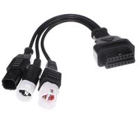 SIXTOL Mechanic Cable 22 | OBD-II riduzione 3 pin/4 pin/6 pin compatibile con moto Yamaha e Honda | adattatore diagnostico | manutenzione moto | flessibile | robusto