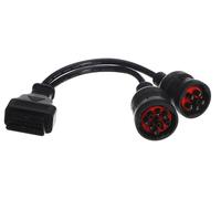 SIXTOL Mechanic Cable 8 | Adattatore OBD-II 9 Pin J1939 + 6 Pin J1708 a 16 Pin | Cavo Diagnostico Universale