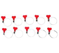 SIXTOL Mechanic Connect 32 - 44 mm, morsetti per tubi con impugnatura ad aletta, 10 pezzi, in acciaio inox, montaggio senza attrezzi, per tubi più grandi