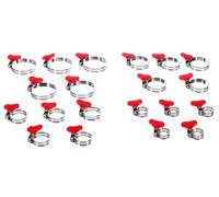 SIXTOL MECHANIC CONNECT SET 20 | Set di 20 fascette stringitubo con farfalla 10-44 mm | Acciaio inox con chiusura manuale senza attrezzi