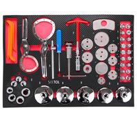 SIXTOL Mechanic Tool Tray 10 | Modulo utensile 52 Pezzi | Reimpostatore pistone Freno, Strumento Filtro Olio e Adattatore Linea | Inserto Eva per Carrello Officina