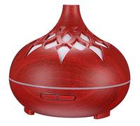 SIXTOL Palm Aroma Difuzer, 500 ml, umidificatore ad ultrasuoni, per umidificare e profumare la casa, la camera da letto, l'ufficio, l'aromaterapia, per oli essenziali (legno rosso)