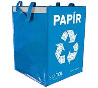 SIXTOL SORT EASY PAPER | Borsa per Raccolta Differenziata 36L | Blu | Con Chiusura a Velcro e Manici Resistenti