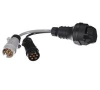 SIXTOL Trailer Cable 5 | Cavo Adattatore Gancio di Traino 13 Poli su 7 Poli N+S | 35 cm