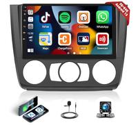 SIXTOP Autoradio 2G + 64G Android 13 con Bluetooth per BMW 1 Series E81 E82 E87 E88 2004-2012 con Carplay Android Auto, 9" Touch Screen Radio con GPS WiFi FM/RDS EQ SWC + telecamera posteriore e