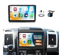 SIXTOP Autoradio 2G + 64G Android 13 per Fiat Ducato 2010/Citroen Jumper/Peugeot Boxer Wireless CarPlay Android Auto 9 Pollici Autoradio con GPS WiFi Bluetooth Mirror Link FM RDS SWC EQ Fotocamera