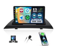 SIXTOP Autoradio Android 13 con Bluetooth per BMW X3 E83 2004 - 2010 con Carplay Android Auto, Radio touch screen da 9" con GPS WiFi FM/RDS EQ Mirror Link+Telecamera Posteriore e Microfono