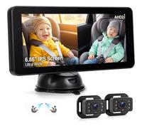 SIXTOP Baby Camera Auto con Monitor IPS da 6,86", Visione Notturna e 2 Telecamere Posteriori HD Grandangolari a 90° per Auto/SUV/Furgoni - Osservare il Bambino in Tutta Sicurezza
