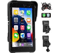 SIXTOP CarPlay Moto con GPS Navigatore, Portatile GPS Moto con CarPlay e Android Auto Wireless, 5 Pollici Schermo Touch con Impermeabile IP68, Bluetooth