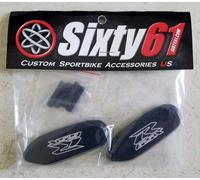 Sixty61 Suzuki GSXR 750 Kit Blocchi Specchio 2006-2023 Nero Tappi Piastra