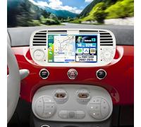 SIXWIN 1+32GB Android 13 Autoradio con CarPlay/Android Auto/HiFi per FIAT 500 2007-2015,7 Pollici HD TouchScreen Schermo Navigatore con WiFi RDS FM USB Bluetooth Mirrorlink(Bianco)