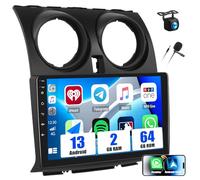 SIXWIN 2GB+64GB Android 13 Autoradio per Nissan Qashqai J10 2006-2016 con CarPlay/Android Auto, HD 9" TouchScreen Schermo Navigatore con WiFi RDS FM USB Bluetooth Mirror Link Comandi al Volante