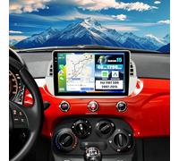 SIXWIN 4+128G Android 15 Autoradio con CarPlay/Android/Mirror Link per FIAT 500 2007-2015, 9" HD TouchScreen Schermo Navigatore WiFi RDS FM USB Bluetooth+AHD Retrocamera