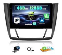 SIXWIN 4+128G Android 15 Autoradio per BMW 1 Series E81 E82 E87 E88 2008-2012 con Wireless CarPlay/Android Auto, 9" HD TouchScreen Schermo Navigatore con WiFi GPS Bluetooth FM RDS Radio+Telecamera