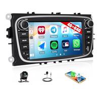 SIXWIN 4+64G Android 15 Autoradio per Ford Focus II Galaxy II Mondeo 9 S-MAX C-MAX con Wireless Carplay/Android Auto/Mirrorlink, 7'' Touchscreen Schermo con WiFi GPS FM/RDS Bluetooth5.0+32EQ(Nero)