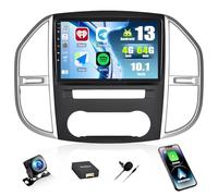 SIXWIN 4+64G Autoradio Android 13 con CarPlay/Android Auto/Mirror Link per Mercedes-Benz Vito 2016,10.1 Pollici HD TouchScreen Schermo Navigatore WiFi Bluetooth 5.0 FM/RDS 32EQ+AHD Retrocamera