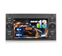 SIXWIN 4+64G Autoradio Android 13 con CarPlay/Android Auto per Ford C-Max/Galaxy/Connect/Kuga/Fiesta/S-Max, 7" HD TouchScreen Schermo Navigatore WiFi RDS FM USB Bluetooth Comandi al Volante