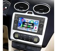 SIXWIN 4+64G Autoradio Android 15 con CarPlay/Android Auto per Ford C-Max/Galaxy/Connect/Kuga/Fiesta/S-Max, 7" HD TouchScreen Schermo Navigatore WiFi RDS FM USB Bluetooth Comandi al Volante