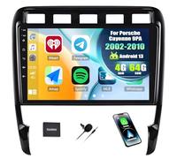 SIXWIN 4+64G Autoradio per Porsche Cayenne 9PA (2002-2010) Android 13 con CarPlay/Android Auto/Mirror Link,9 Pollici HD TouchScreen Schermo Navigatore WiFi Bluetooth 5.0 FM/RDS 32EQ con Telecamera