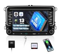 SIXWIN 8 Core 4+64G Android 13 Autoradio per VW Golf 5 Golf 6 Polo Passat Tiguan Seat Touran con CarPla/Android Auto,7 Pollici HD Schermo Navigatorecon con WiFi Bluetooth 5.0 FM/RDS DSP 32EQ Type-C