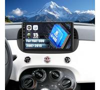 SIXWIN 8 Core 4+64G Android 15 Autoradio per FIAT 500 2007-2015 con CarPlay/Android Auto/DSP, 9 Pollice HD Navigatore GPS WiFi Bluetooth 5.0 USB FM RDS Radio Mirror Link +32 Band EQ(Nero)