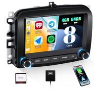 SIXWIN 8 Core 4+64G Android 15 Autoradio per FIAT 500L 2013-2018 con CarPlay/Android/DSP, 1280 * 720, 7 Pollici HD Schermo Navigatore GPS WiFi BT DSP USB FM RDS Radio Mirror Link+32 band EQ
