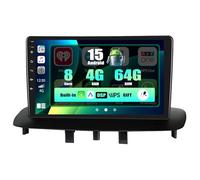 SIXWIN 8 Core 4+64G Android 15 Autoradio per Renault Megane 3 Export 2009-2014 con CarPlay/Android Auto/DSP, 9" HD Navigatore GPS WiFi Bluetooth 5.0 USB FM RDS Radio Mirror Link +32 band EQ