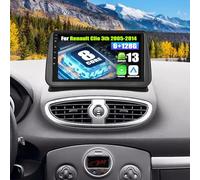 SIXWIN 8 Core 6+128G Android 13 Autoradio con CarPlay/Android Auto/DSP per Renault Clio 3th 2005-2014, 9 Pollice HD Navigatore GPS WiFi Bluetooth 5.0 USB FM RDS Radio Mirror Link 32 EQ+AHD Retrocamera
