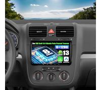SIXWIN 8 Core 6+128G Android 13 Autoradio con CarPlay/Android Auto/DSP per VW Golf 5 6 Touran Polo Touran,9 Pollici HD Navigatore GPS WiFi Bluetooth 5.0 USB FM RDS Radio Mirror Link +32EQ