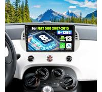 SIXWIN 8 Core 6+128G Android 15 Autoradio con CarPlay/Android Auto/DSP per FIAT 500 2007-2015, 9 Pollice HD Navigatore GPS WiFi Bluetooth 5.0 USB FM RDS Radio Mirror Link +32 Band EQ(Bianco)