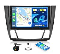 SIXWIN 8 Core 6+128G Android 15 Autoradio per BMW 1 Series E81 E82 E87 E88 2008-2012 con CarPlay/Android Auto/DSP, 9'' HD Schermo con WiFi GPS Bluetooth 5.0 HiFi USB FM RDS Mirror Link 32 EQ