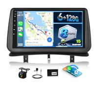 SIXWIN 8 Core 6+128G Android 15 Autoradio per Renault Clio 3th 2005-2014 con CarPlay/Android Auto/DSP, 9 '' HD Navigatore GPS WiFi Bluetooth 5.0 USB FM RDS Radio Mirror Link 32 EQ+AHD Retrocamera