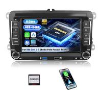 SIXWIN Qualcomm 8 Core 4+64G Android 13 Autoradio con CarPlay/Android Auto/DSP per VW Golf 5 Golf 6 Polo Passat Tiguan Seat Touran,7 Pollici HD Schermo con WiFi6 Navi Bluetooth 5.1 RDS/FM