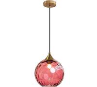 SIYANE Lampada a sospensione in vetro rosa acqua cucina isola sferica ambra verde ondulato lampada a sospensione in vetro grande illuminazione nordica grigio fumo lampadario a soffitto industriale per