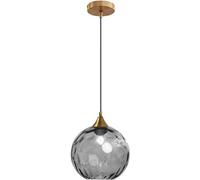 SIYANE Lampada a sospensione in vetro rosa acqua cucina isola sferica ambra verde ondulato lampada a sospensione in vetro grande illuminazione nordica grigio fumo lampadario a soffitto industriale per