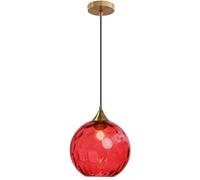 SIYANE Lampada a sospensione in vetro rosa acqua cucina isola sferica ambra verde ondulato lampada a sospensione in vetro grande illuminazione nordica grigio fumo lampadario a soffitto industriale per