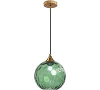 SIYANE Lampada a sospensione in vetro rosa acqua cucina isola sferica ambra verde ondulato lampada a sospensione in vetro grande illuminazione nordica grigio fumo lampadario a soffitto industriale per