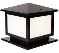 SIYANE Lampade da palo per esterni impermeabili Illuminazione a LED nera Lampada da recinzione per terrazza Luce fissa cablata esterna Lanterna a pilastro a colonna Lanterna in vetro in alluminio per