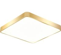 SIYANE Plafoniera da bagno in oro quadrato spazzolato, dimmerabile, a LED, da incasso, da soffitto, moderna, a basso profilo, rotonda, sottile, per camera da letto, sala da pranzo, cucina, corridoio,
