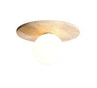 SIYANE Plafoniera moderna in vetro di latte di metà secolo Lampada in marmo in pietra naturale Lampada da soffitto per corridoio vintage in fattoria Lampada da soffitto per ingresso per portico Cucina
