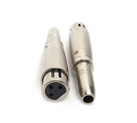 SiYear - Adattatore convertitore da XLR femmina a 3 poli a jack stereo femmina da 6,35 mm, per microfono, adattatore da XLR a 6,35 mm (confezione da 2)