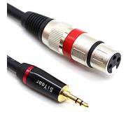 SiYear - Cavo di interconnessione con adattatore per microfono, da mini jack stereo 3,5 mm a XLR femmina a 3 pin, sbilanciato (0,45 metri)
