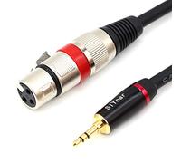 SiYear - Cavo di interconnessione con adattatore per microfono, da mini jack stereo 3,5 mm a XLR femmina a 3 pin, sbilanciato (1,5 metri)