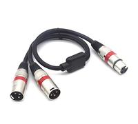 SiYear Cavo Patch a Y Bilanciato per Microfono, da XLR Femmina a Doppio XLR Maschio, Adattatore Audio Splitter a 3 Pin, 50 cm